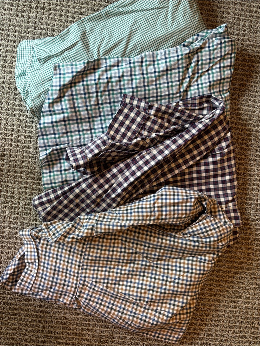 Duluth Trading Co. Men's Plaid Button-Down Shirt-4 shirt bundle